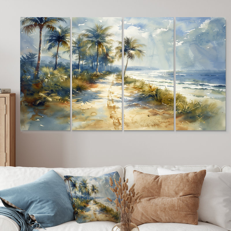Sattler - Ensemble d'art mural palmiers et palmiers, H 32 po x l 64 po