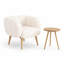 Ensemble de fauteuil à oreilles et table d'appoint (2 pièces)