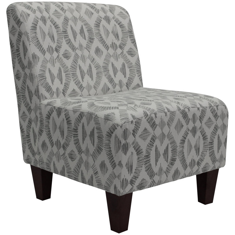 Adamski Upholstered Slipper Chair, Light Gray