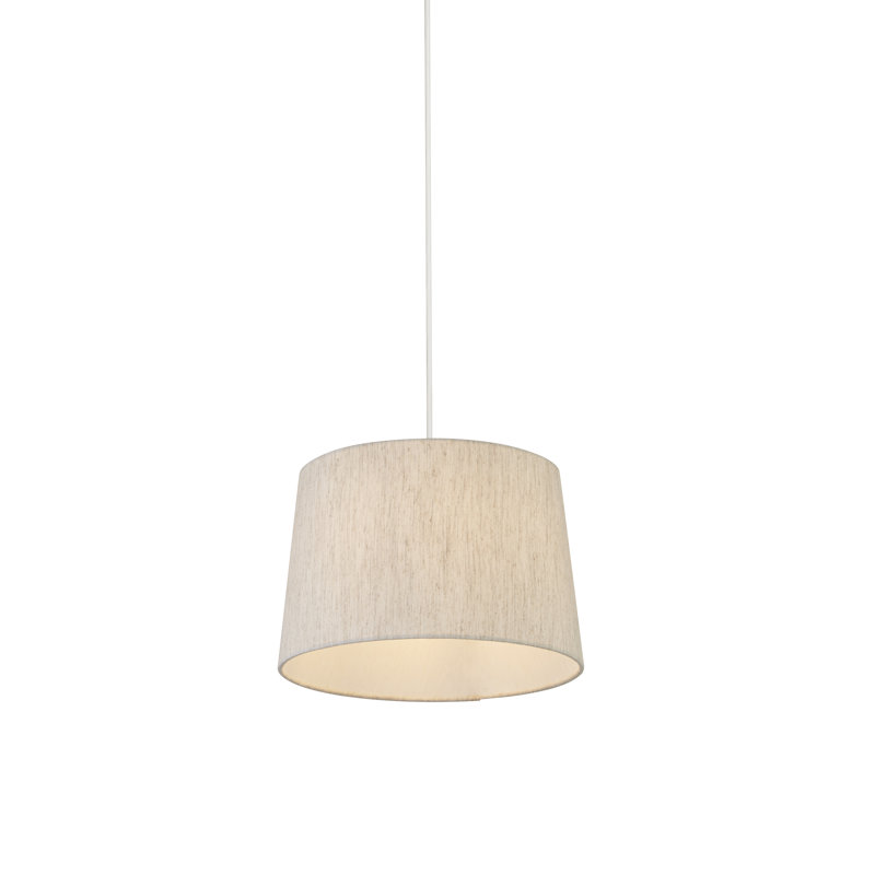 20cm H Polyester Drum Lamp Shade ( Clip On ) in Taupe