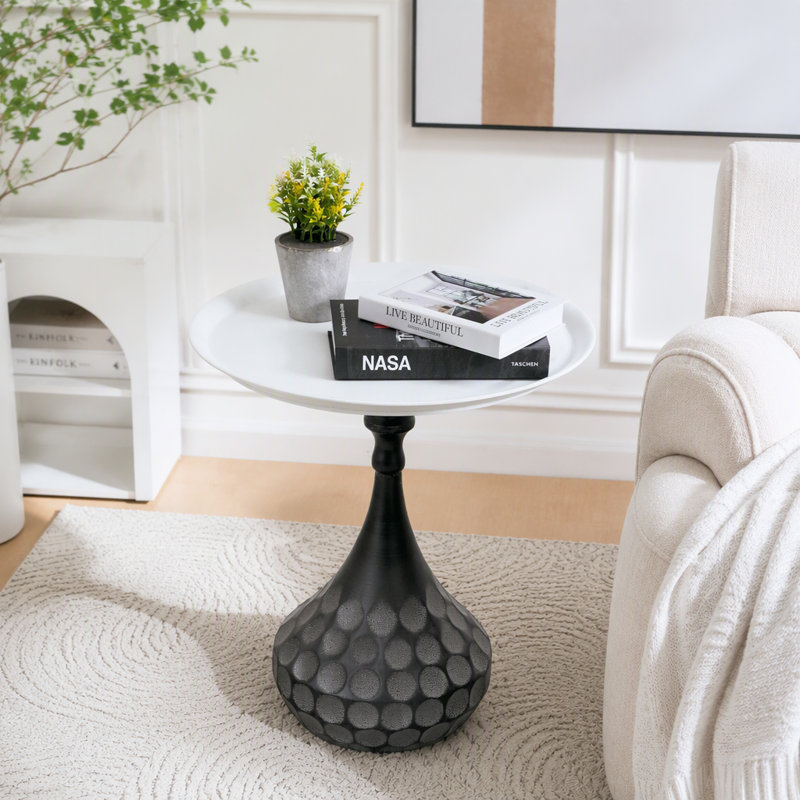Accent Metal Coffee Table, Pedestal Table
