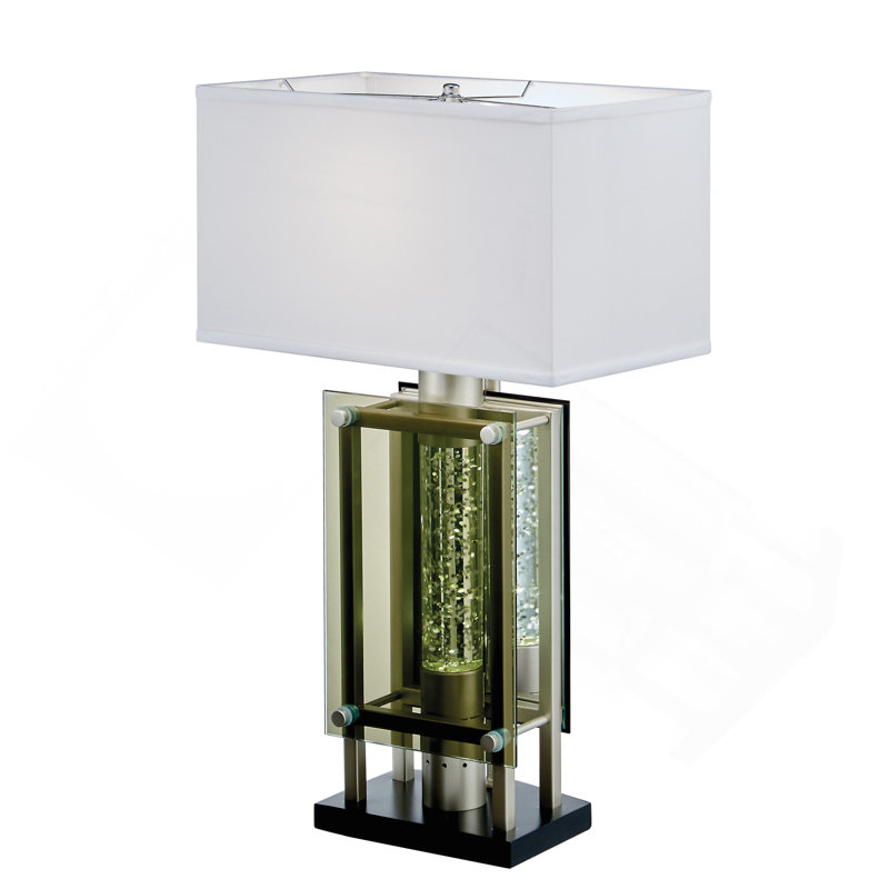 Lampe de table moderne au fini argenté 1Pc