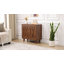 Armoire d'appoint 2 portes avec portes à panneaux géométriques Avelina (l 31,5 po)