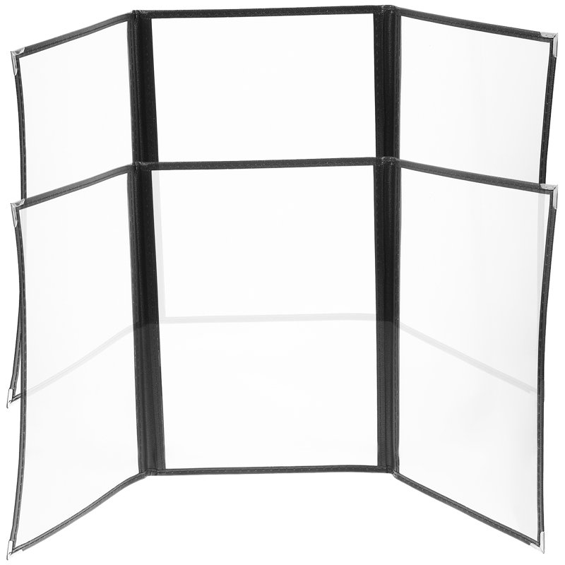 2Pcs Transparent Menu Cover PVC Binder Cover Durable Looseleaf Menu Holder