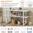 Retro Elegant Console Table with Marble-Effect Top and Versatile Storage Solutions-768201786