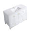 Ensemble de meuble-lavabo 48 po avec lavabo en céramique, armoire de rangement abondante - 4 portes à fermeture douce et 2 tiroirs-544885833