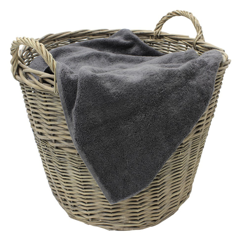 Chunky Hand Woven Wicker Laundry Basket