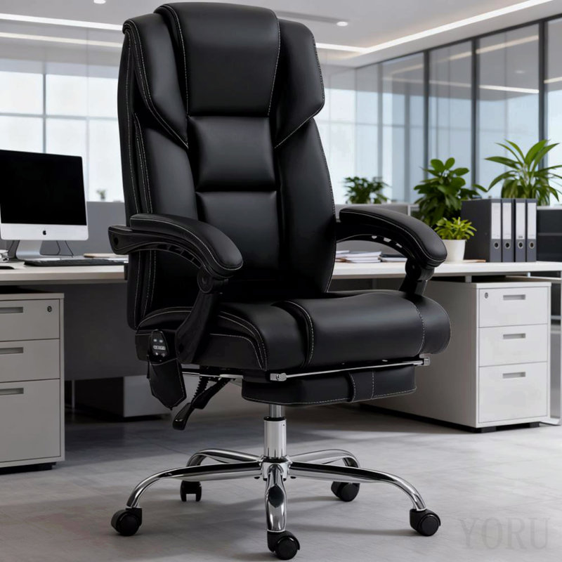 Office Chair With Massage & Reclining Footrest – Unmatched Comfort For All-Day Work & Leisure
