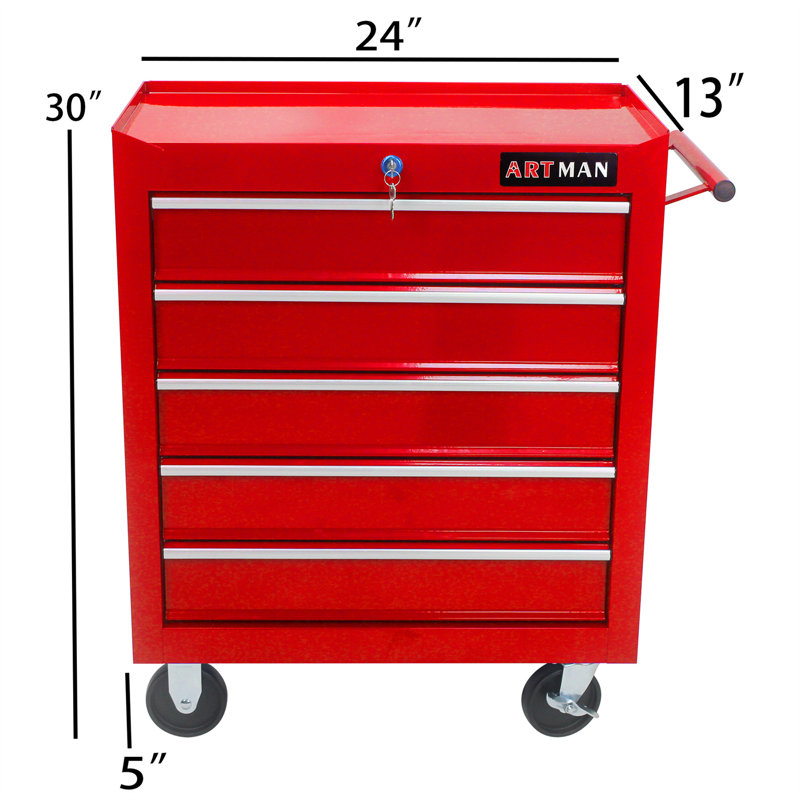 24" Toolbox, Red