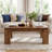 47 Inch Rectangular Chunky Leg Center Table