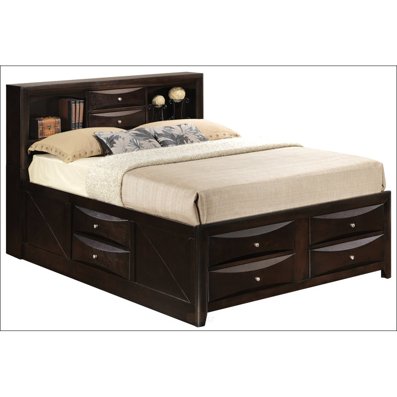Grand lit avec rangement, Grand lit, Cappuccino