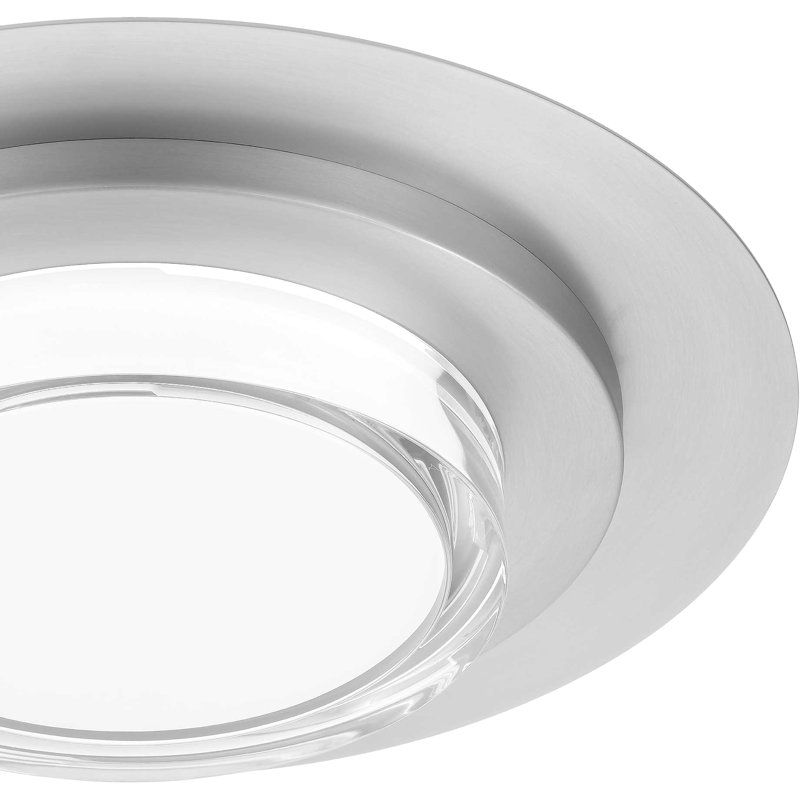 Plafonnier encastré carré de 16 po avec finition, DEL intégrée, écoénergétique, 1300 lumens 25 W, 3 températures de couleur sélectionnables, gradateurs compatibles à intensité variable, diffuseur en acrylique gravé, facile à installer, DEL