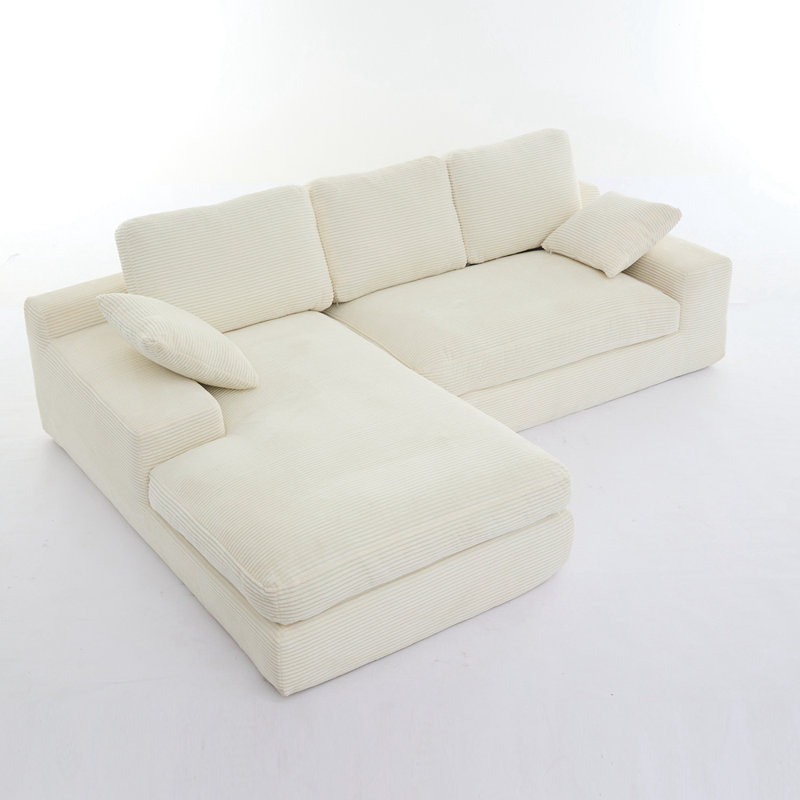 Modular Sectional Living Room Sofa Set, White