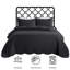 Ensemble de couvre-lit en microfibre gaufrée Oxford Leaf avec taies d'oreiller – Couette réversible légère-135146259-135146265