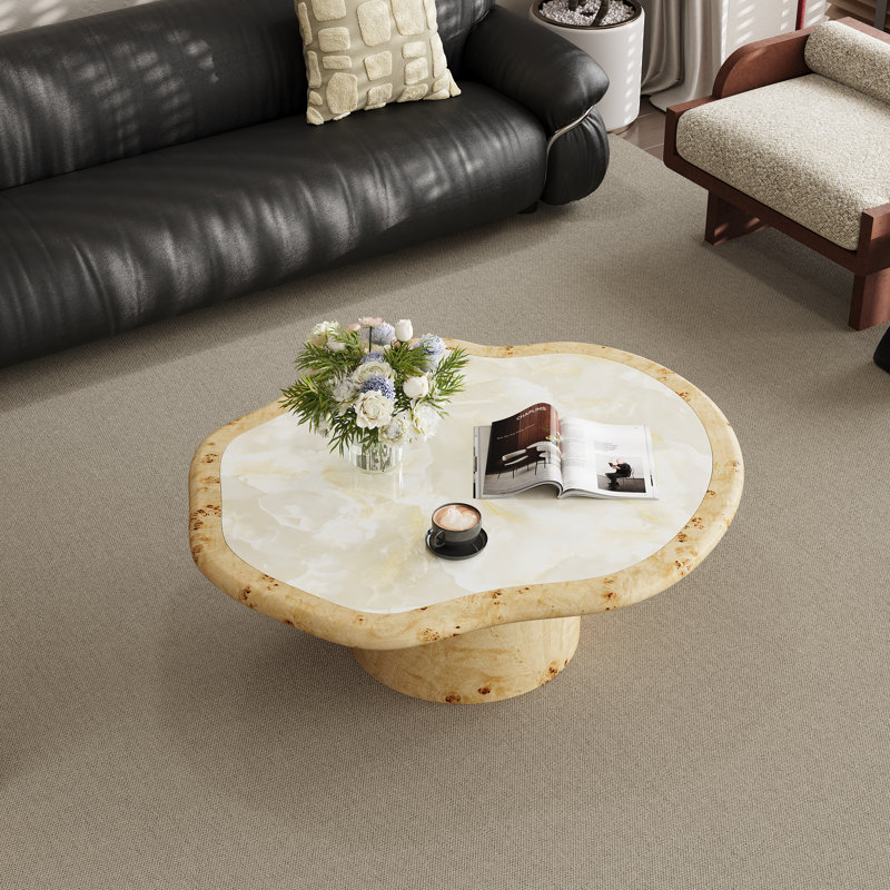 Faux Marble Top Coffee Table