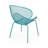 Stylish Teal Iron Chair - Mesh Seating, 25.65" D X 33.14" H, For Outdoor Living Shell Playful Retro Look, Frame, H Room
