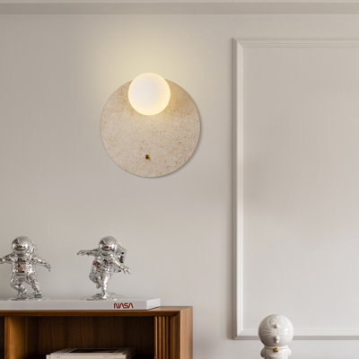 Applique murale moderne 1 lumière murale 11,8 pouces Wabi-sabi pour chambre à coucher