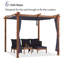 Écran de remplacement pour pergola rétractable mauve-87037577-87037581