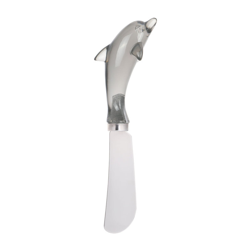 Dolphin Transparent Polyresin Cheese Spreader, S4