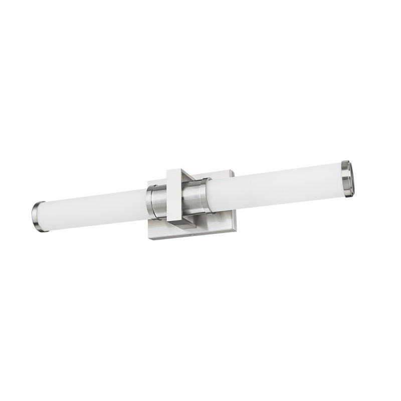 Meuble-lavabo 1 lumière 25,5 po Clarissa, Nickel brossé