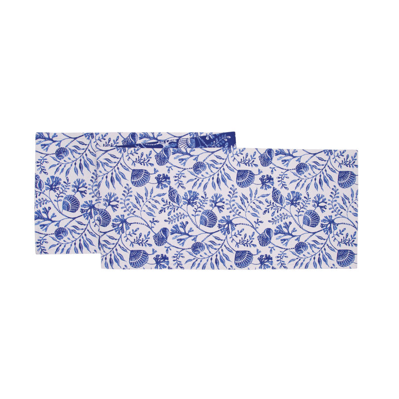 Blue Reef Reversible Tufted Table Runner