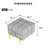 22" Gray Scratch Leather Pet- Bench - Entryway Storage With Golden Legs 22 Inches Stainless Steel And-1847323225