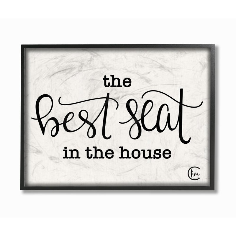 «The Best Seat in The House», art texturé, H 16 po x l 20 po, Giclée encadrée noir minuit