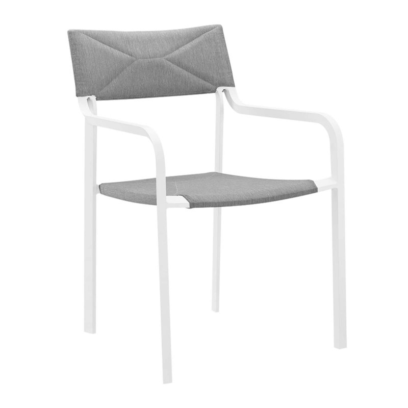 Chaise de salle à manger d'extérieur empilable Raleigh, gris