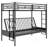 Twin Over Full Metal Bunk Bed, Multi-Function,Black