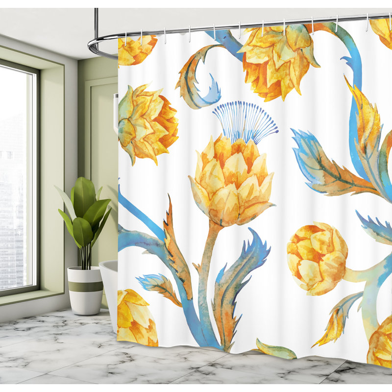 Shower Curtain with Hooks Included
