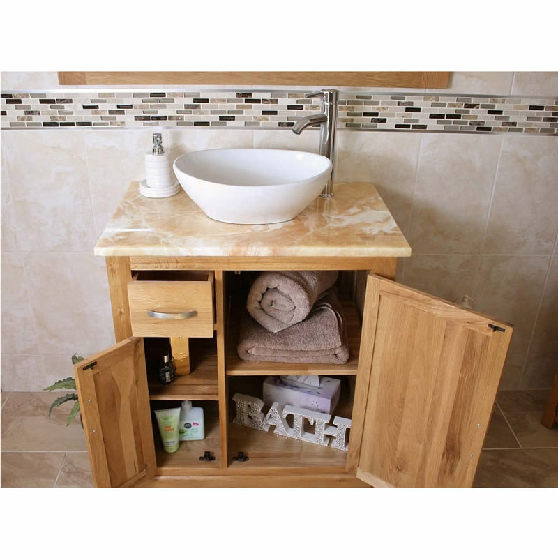 Demaio 750mm Single Bathroom Vanity with Vessel Ceramic Basin