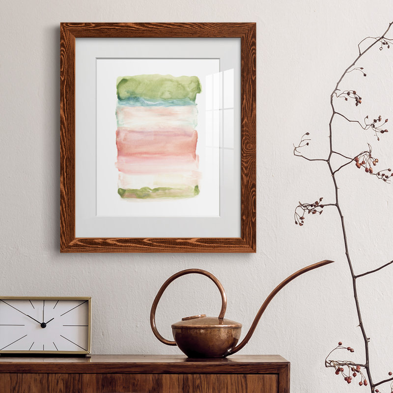 Skye III - Peinture encadrée sur papier, Papier avec cadre érable, H 24 po x l 18 po x P 1,5 po