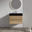 Meuble-lavabo de 30 pi avec lavabo à quartz d'ingénierie et tiroirs souples, meuble-lavabo mural flottant pour salle de bain moderne, lavabo une pièce, KD