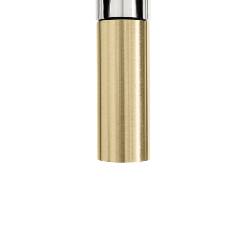 Robinet de cuisine à poignée simple ZLINE, Nickel brossé; bronze champagne