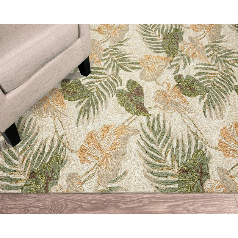 Tapis d'intérieur / extérieur brun clair touffeté à la main Demirhan, Rectangle 2 pi x 3 pi