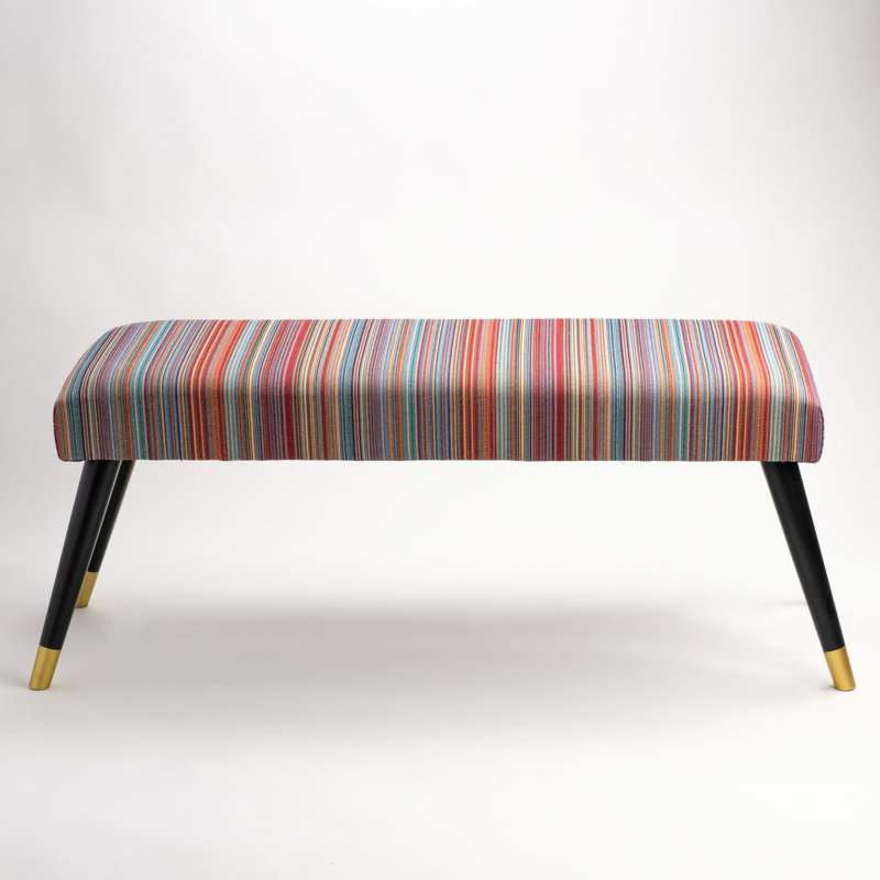 Lime Velvet Upholstered Bench, H40 x W140 x D30cm