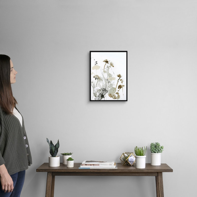 Ces jours 1 - reproduction d'art, Toile avec cadre noir, H 18 po x l 14 po x P 1,75 po