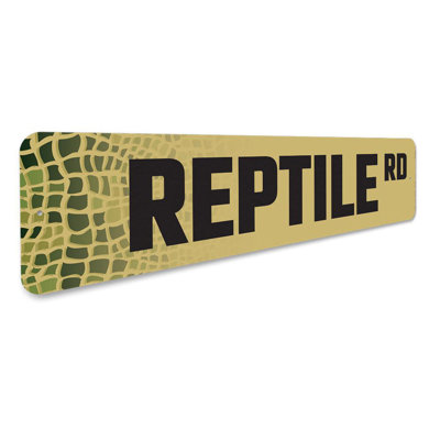 Reptile Street Aluminum Sign