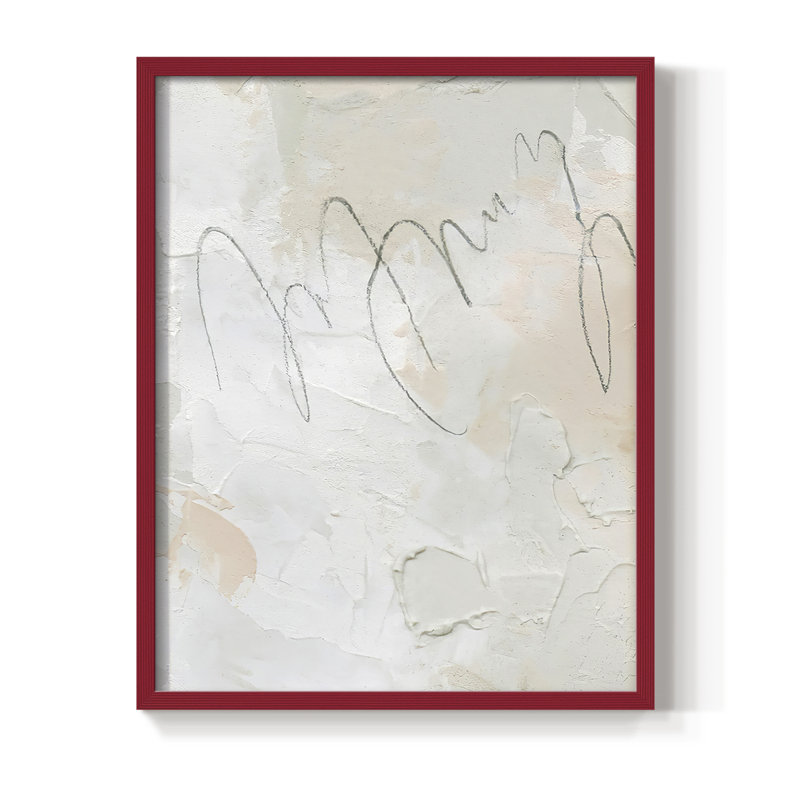 Reproduction encadrée twitch II - bois massif, H 10 po x l 8 po, Cadre simple rouge