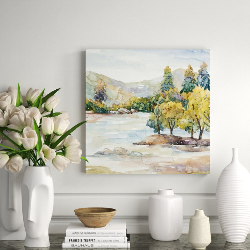 Morning Of Autumn I Painting by Sara Brown, 54" H x 54" W x 1.5" D, Knife Gel