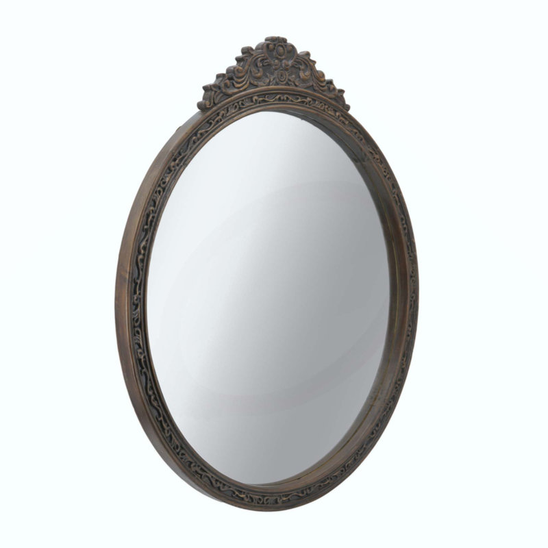 Miroir mural rond rond - Miroir décoratif pour meuble-lavabo de salon ou de salle de bain