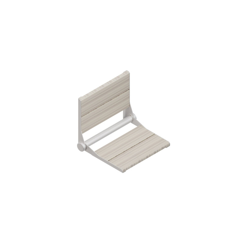 Invisia SerenaSeat Pro inoxydable, 18 po de largeur, teinte claire, cadre blanc mat