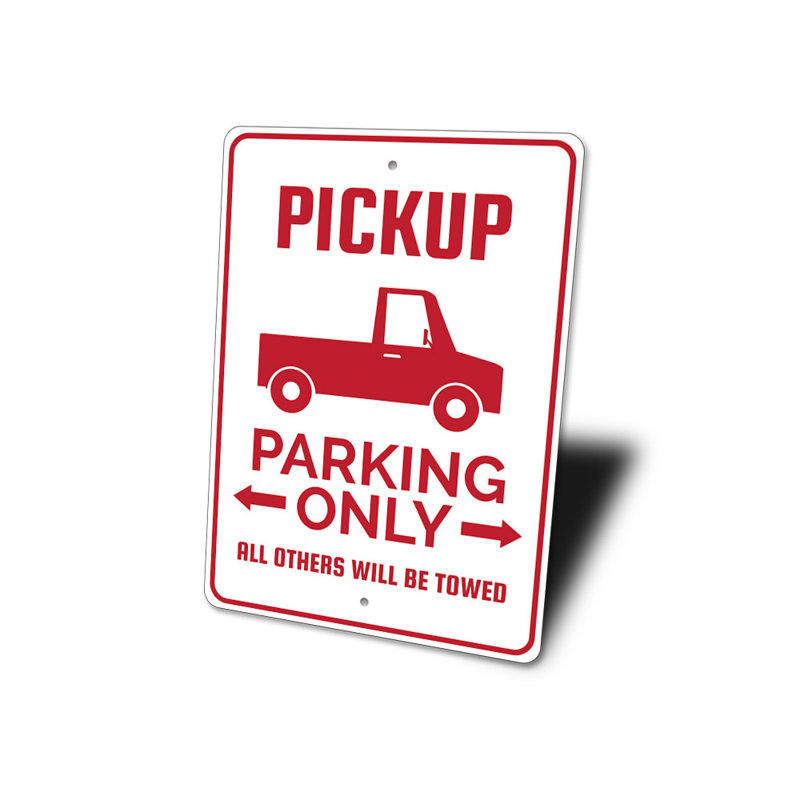 Enseigne en aluminium pour camionnette, H 10 po x l 14 po x P 0,04 po