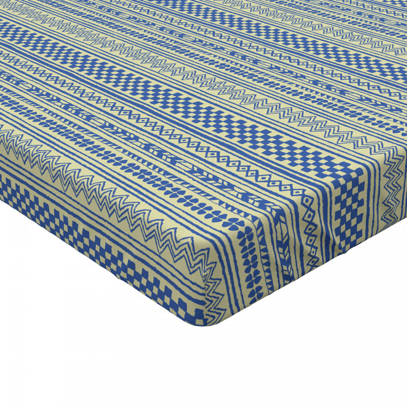 Microfiber Geometric Fitted Sheet, Twin XL Fitted Sheet