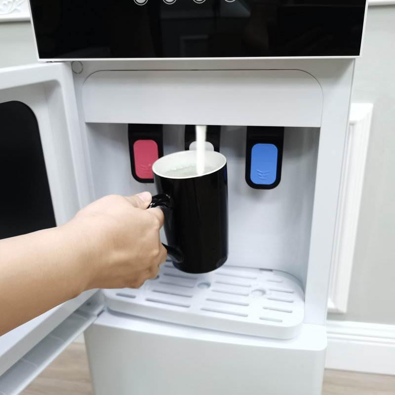 FixtureDisplays Water Dispenser, 12.2 X 12.6 X 38.6", Bottom Load Cabinet with Cold Hot Room Temperature Outlets