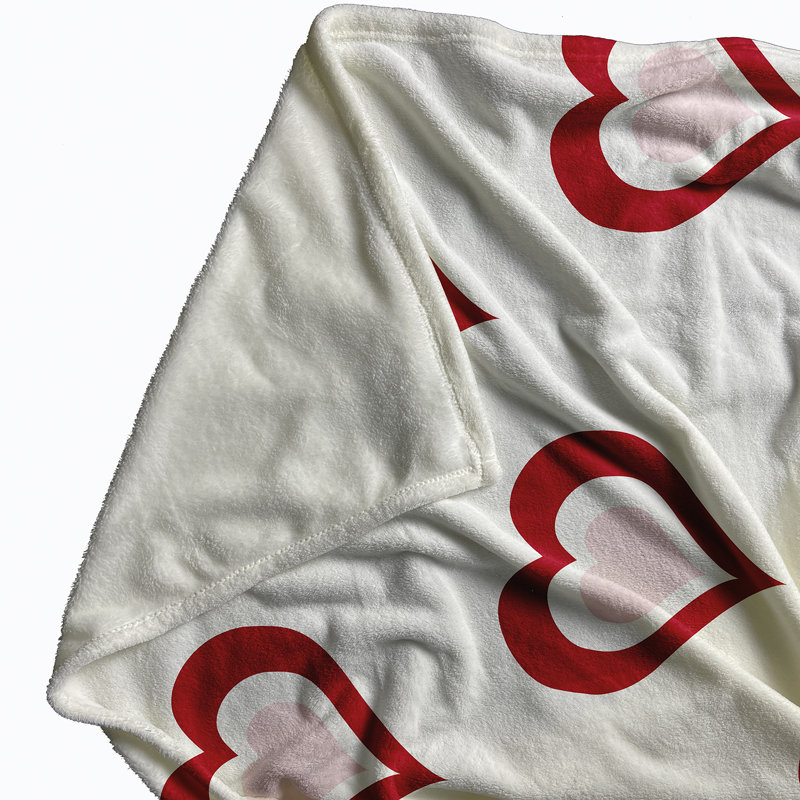 Bilyeu Throw Blanket, Red/White, W152 x L203cm