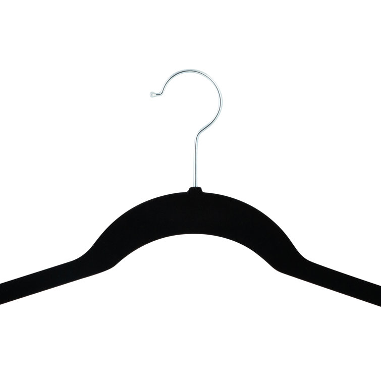 Simplify 24 Pack Extra Wide Velvet Coat Hangers in Black 