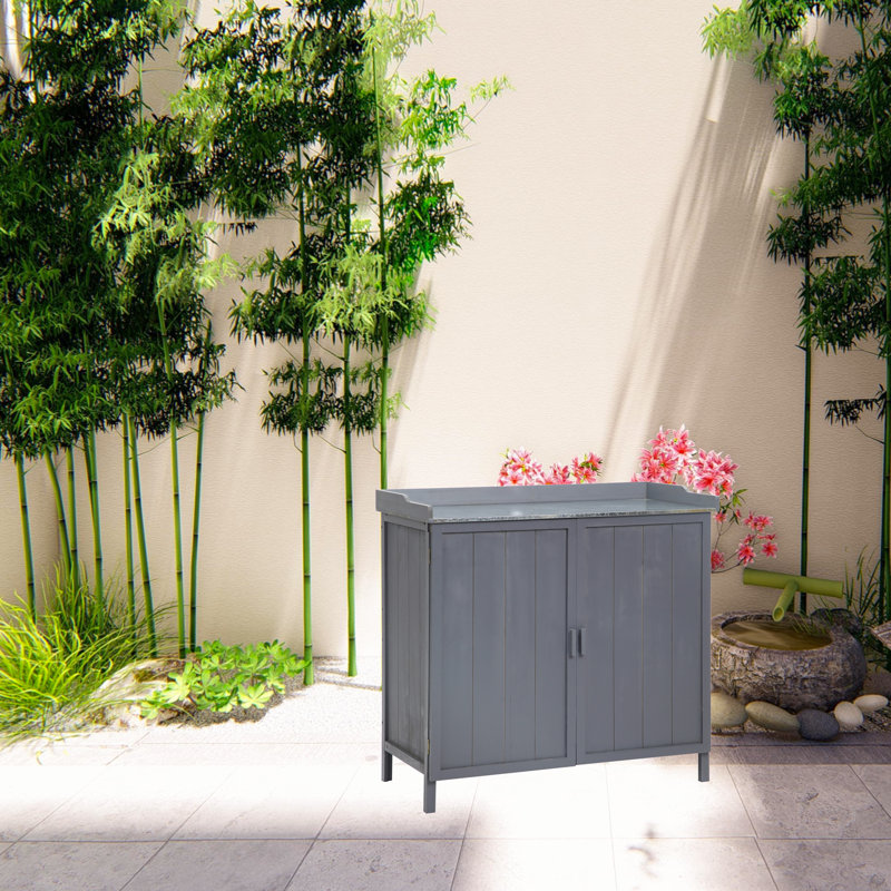Bouzoun 5 ft. W x 4 ft. D Solid Wood Flat Tool Shed