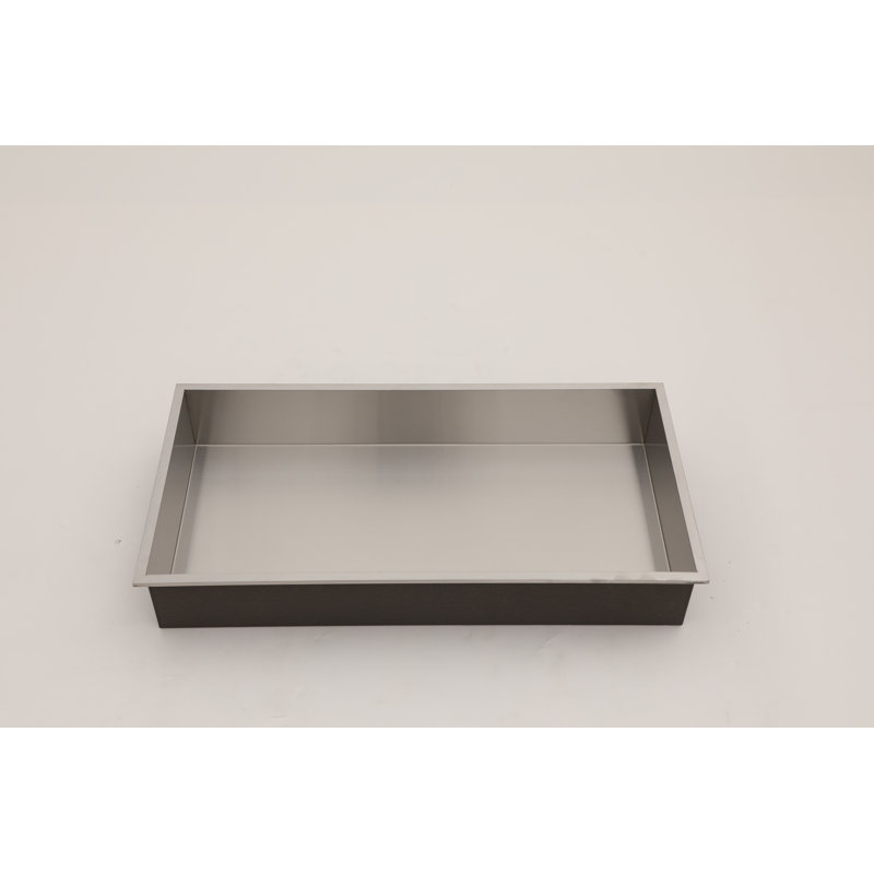 Niche de douche encastrée en acier inoxydable nickelé brossé 25 po x 13 po – Rangement mural pour salle de bain, cuisine et VR