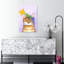 Jasper Cat And Courgette Hat Whimsical Contemporary Cat Flower Portrait Wall Art Print 1 Piece Wrapped Canvas Wall Art-129569770